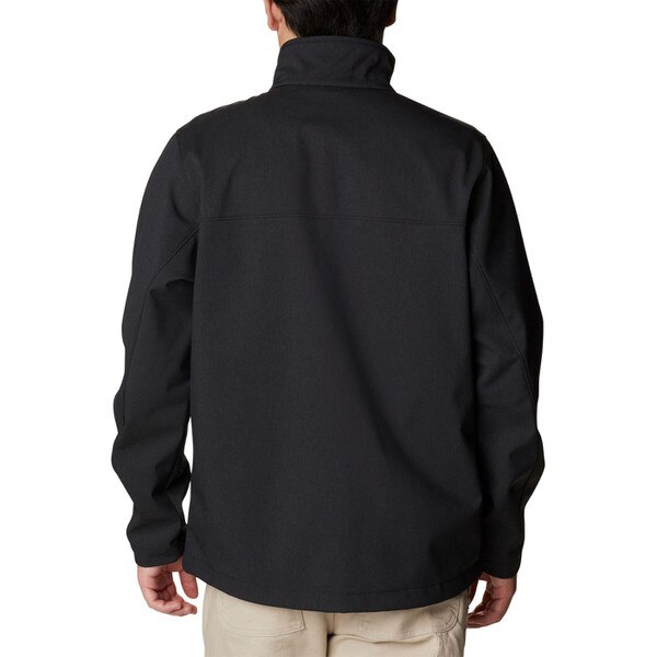 All black backside of Columbia Men's jacket.